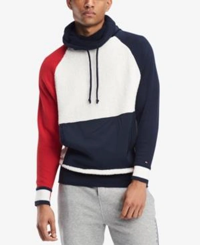 Shop Tommy Hilfiger Men's Jeff Funnel-neck Sweatshirt, Created For Macy's In Navy Blazer