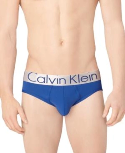 Shop Calvin Klein Men's Underwear, Steel Micro Hip Brief U2715 In Dark Midnight