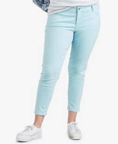 Shop Levi's Plus Size 711 Cotton Skinny Ankle Jeans In Blue