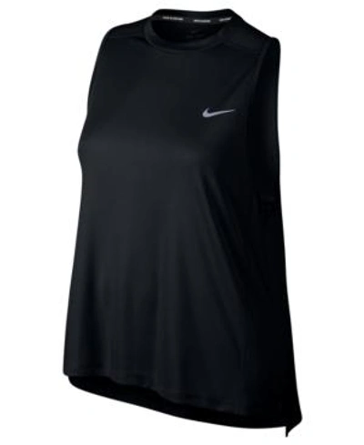 Shop Nike Plus Size Dry Miler Running Tank Top In Black