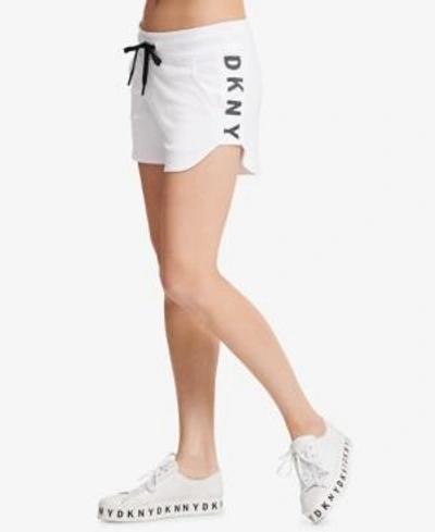 Shop Dkny Sport Logo Shorts In White