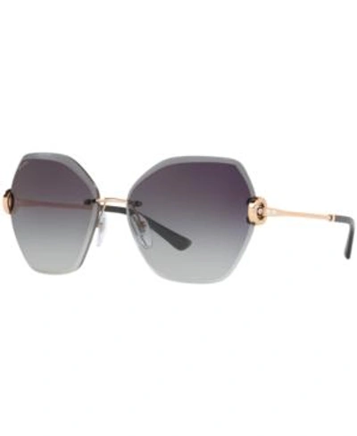 Shop Bvlgari Sunglasses, Bv6105b In Gray Gradient/gray