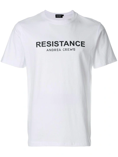 Shop Andrea Crews Resistance Print T-shirt
