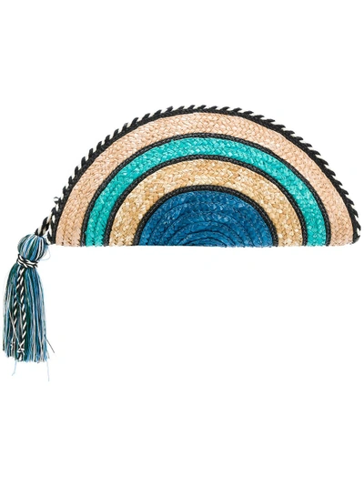 Shop Rebecca Minkoff Straw Rainbow Clutch