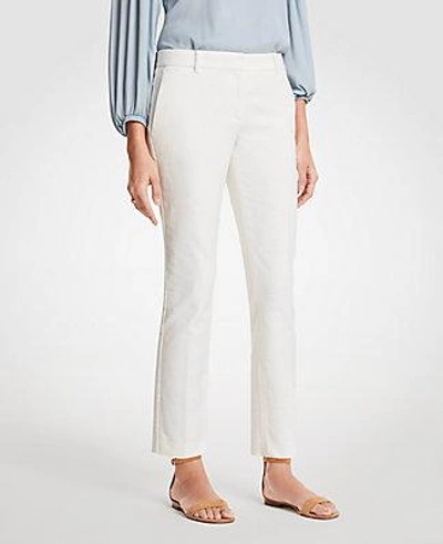 Shop Ann Taylor The Ankle Pant In Texture In Winter White