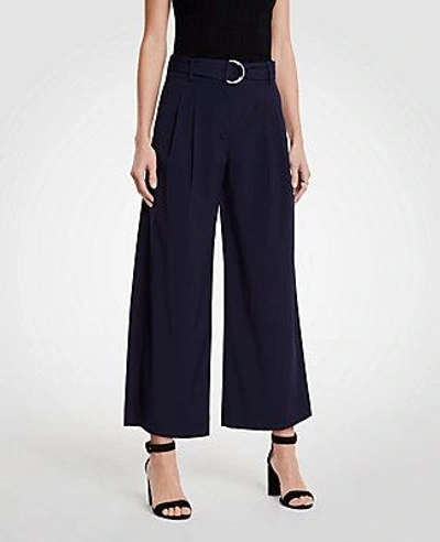 Shop Ann Taylor The Pleated Wide Leg Marina Pant In Pacific Haze
