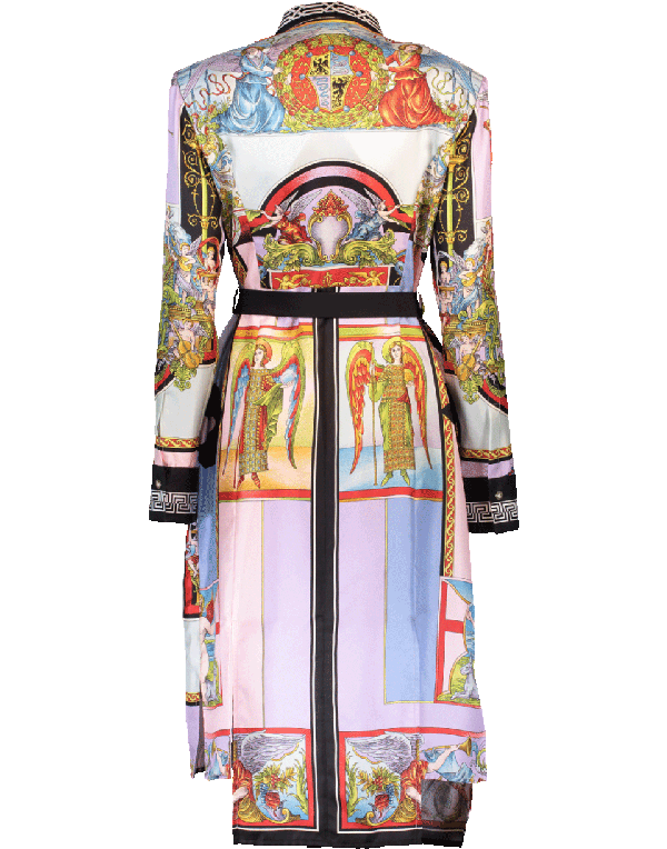 Versace Angel Print Dress In Lilac | ModeSens