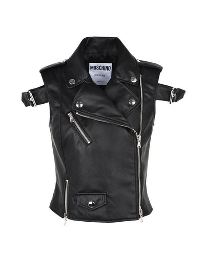 Shop Moschino Vests In Black