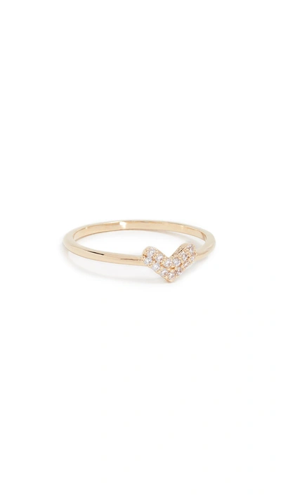 Shop Cloverpost Adore Ring In Yellow Gold