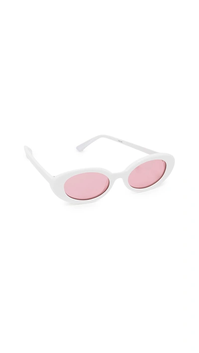 Shop Elizabeth And James Mckinley Sunglasses In White/rose