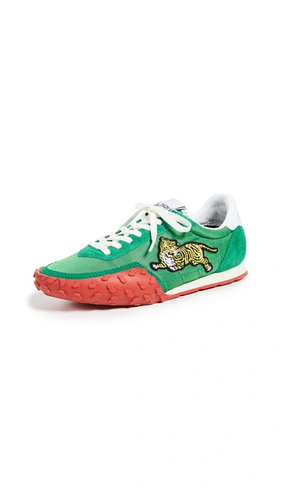 Shop Kenzo Move Sneakers In Grass Green