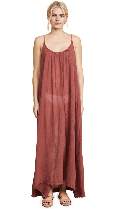 Shop 9seed Tulum Maxi Dress In Bronze