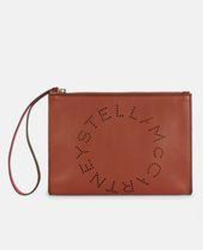 Shop Stella Mccartney Clutch Bags In Brown