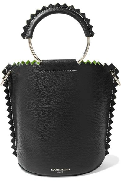 Shop Sara Battaglia Helen Leather Bucket Bag