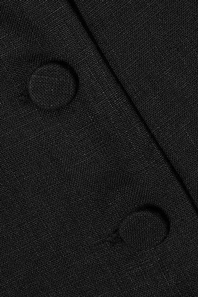 Shop Frame Linen-blend Shirt In Black