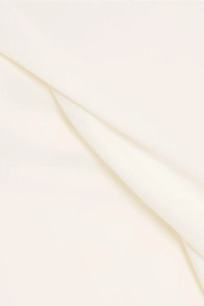 Shop Halston Heritage One-shoulder Crepe Mini Dress In White