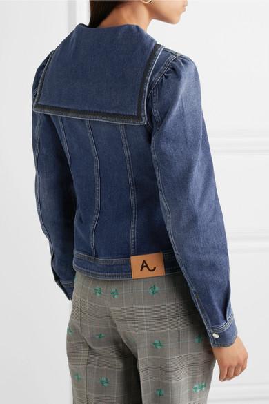 Alexa Chung Alexachung Woman Louis Denim Jacket Mid Denim In Blue | ModeSens