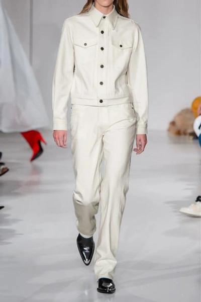 Shop Calvin Klein 205w39nyc Andy Warhol Foundation Printed Denim Jacket In White