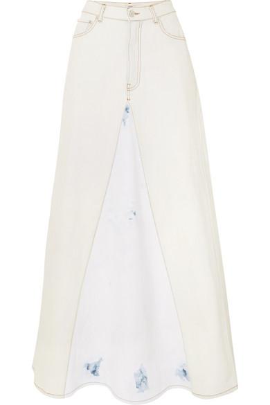 white jean maxi skirt