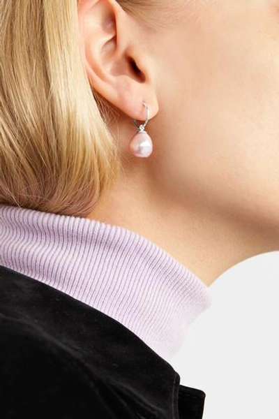 Shop Meadowlark Silver Pearl Hoop Earring