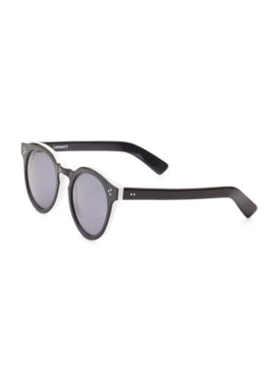 Shop Illesteva Leonard 53mm Round Sunglasses In Black