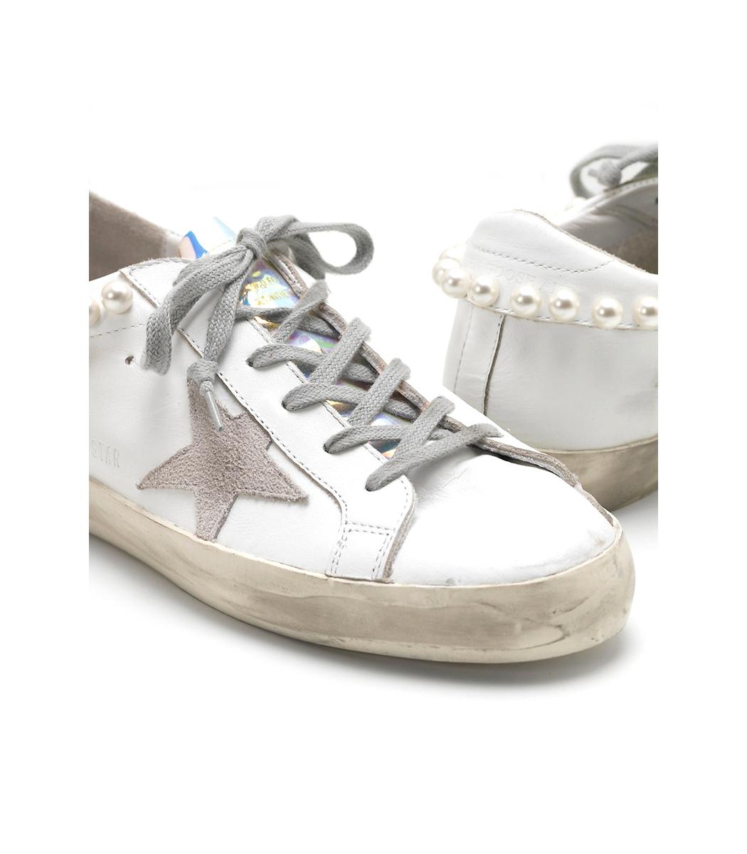 golden goose superstar pearl necklace sneakers