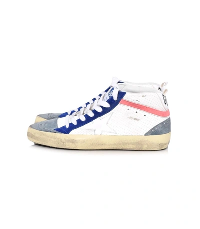 Shop Golden Goose Mid Star Sneaker In White Leather/white Patent Star