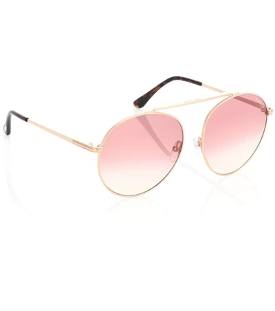 Shop Tom Ford Simone Aviator Sunglasses In Female