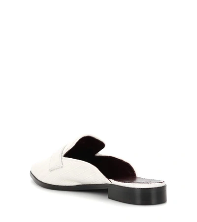 Shop Bougeotte Satin Mules In White