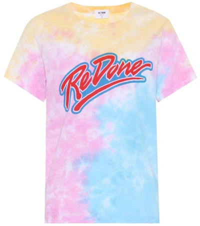 Shop Re/done Tie-dye Cotton T-shirt In Multicoloured