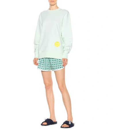 Shop Tory Sport Little Grumps Cotton Sweatshirt In Green