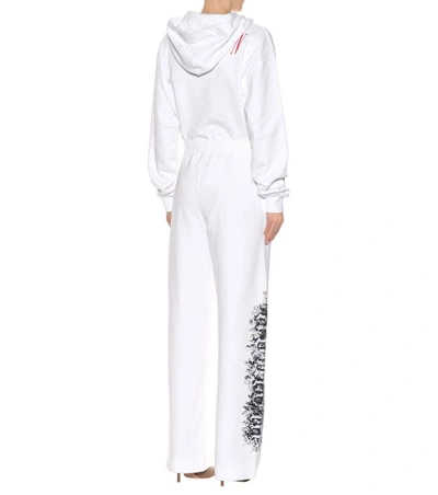 Shop Off-white Printed Cotton Trackpants In White