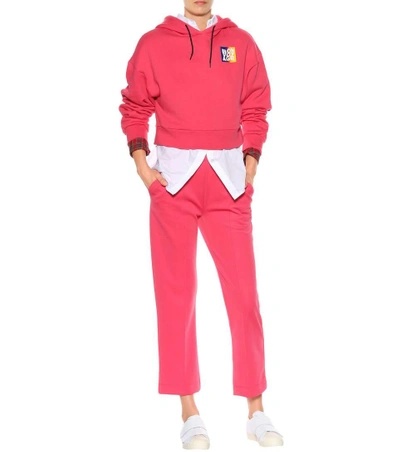 Shop Etre Cecile Cropped Trackpants In Pink