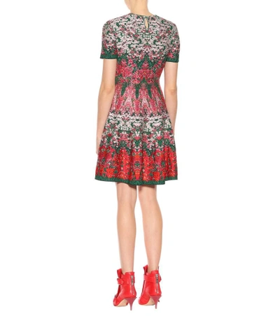 Shop Alexander Mcqueen Jacquard-knit Dress In Multicoloured