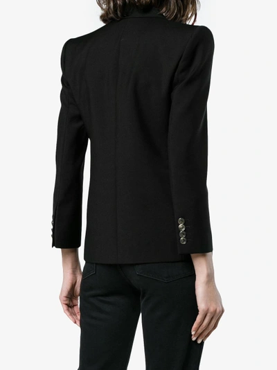 Shop Givenchy Double Breasted Fitted Jacket In Black