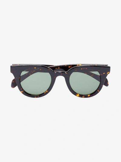 Shop Visvim Brown Tortoiseshell Sunglasses