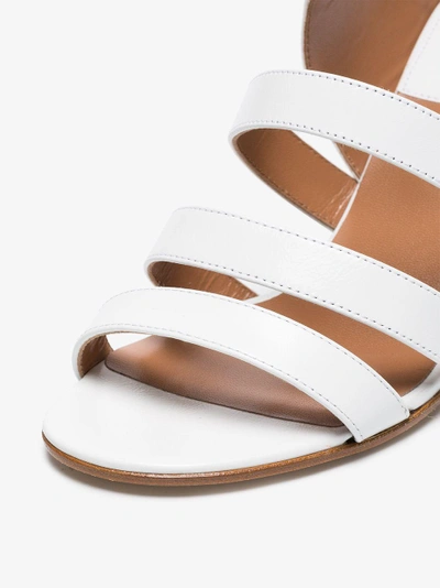 Shop Laurence Dacade White Rela 70 Strappy Leather Sandals