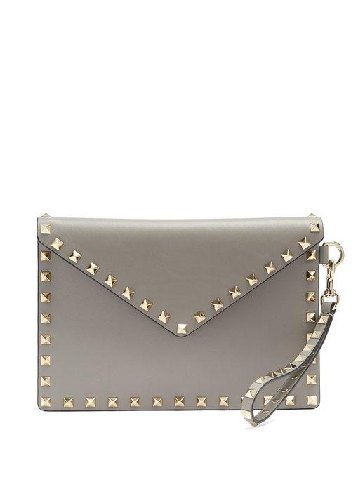 valentino rockstud envelope clutch