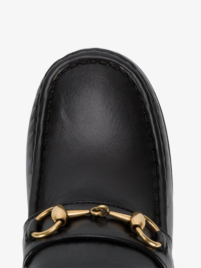 Shop Gucci Studded Heel Horsebit Platform Loafers In Black