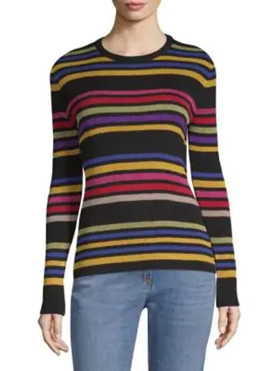 Shop Etro Striped Crewneck Sweater In Multi