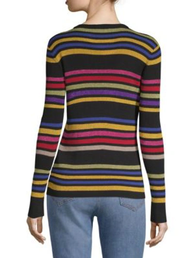 Shop Etro Striped Crewneck Sweater In Multi