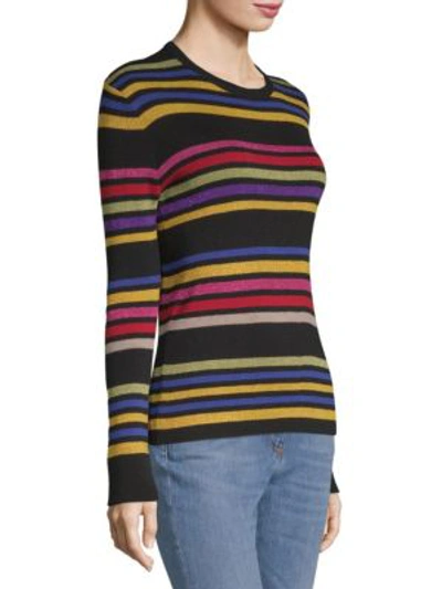 Shop Etro Striped Crewneck Sweater In Multi