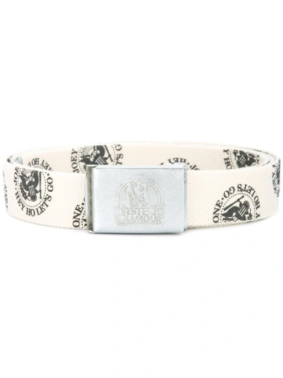Shop Hysteric Glamour Hey Ho Let's Go Buckled Belt In White