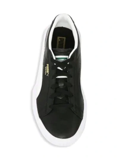 Shop Puma Breaker Leather Low-top Sneakers In Black White