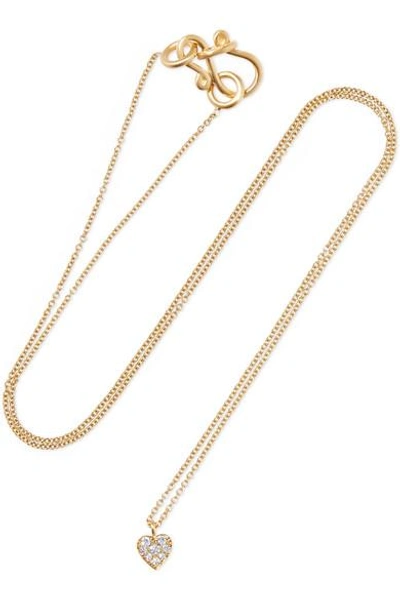 Shop Sophie Bille Brahe Coeur 18-karat Gold Diamond Necklace