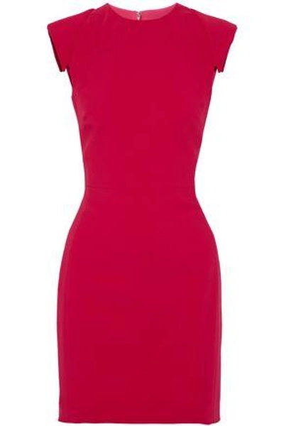 Shop Antonio Berardi Woman Silk-blend Mini Dress Crimson