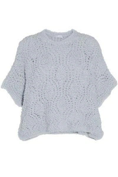 Shop Brunello Cucinelli Bouclé-knit Cashmere-blend Sweater In Sky Blue