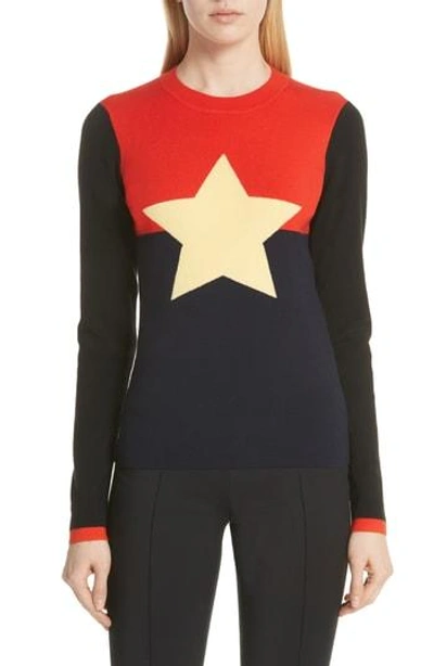 Shop Diane Von Furstenberg Star Sweater In Poppy Multi