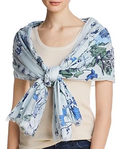 Shop Lola Rose Floral Picnic Scarf In Blue/multi