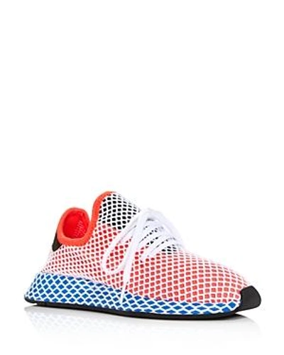 Shop Adidas Originals Women's Deerupt Net Lace Up Sneakers In Red
